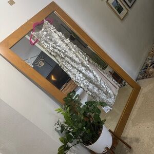 ASOS Silver Metallic Leaf-Effect Dress